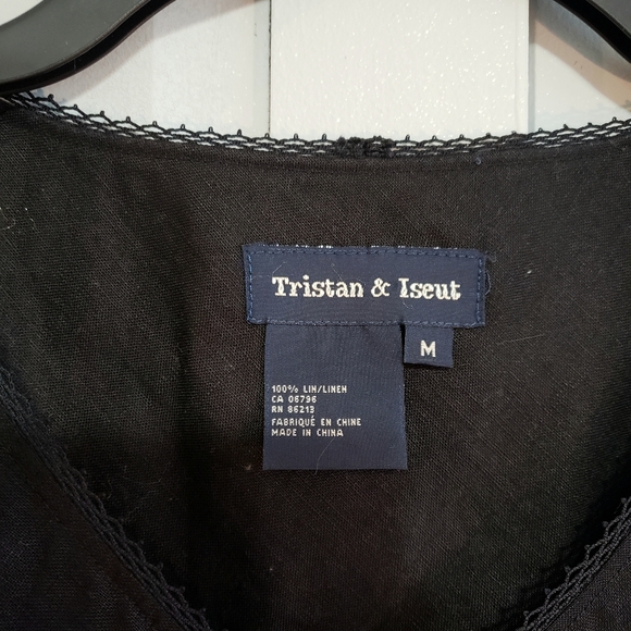 Tristan & Iseut Linen Dress with Ruffled Hem M - Picture 4 of 5